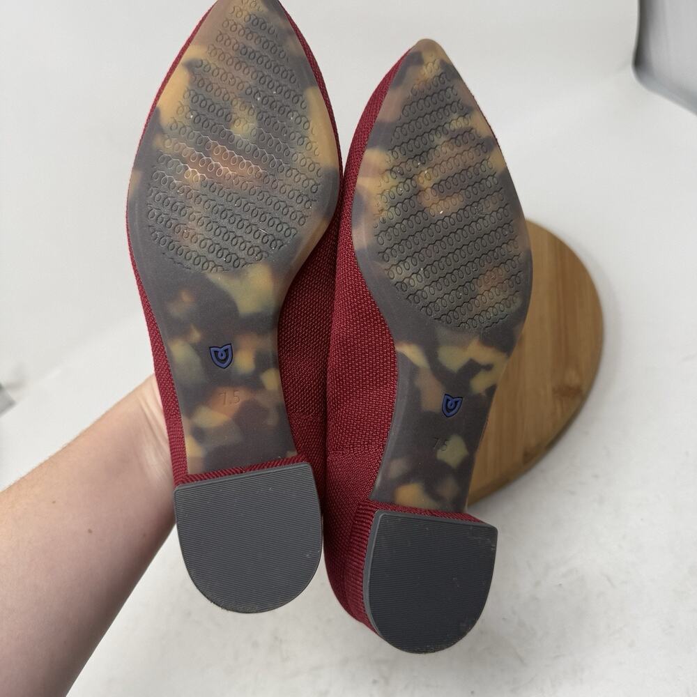 Rothys The High Point Pointed Toe Heels Autumn Red Career Office Womens 7.5 - Picture 6 of 9